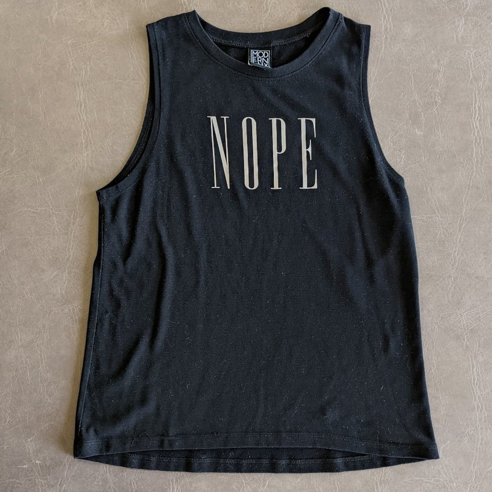 Modern Lux NOPE Sleeveless Shirt Size L